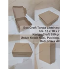 Kotak Makan / Kemasan Makanan Berbahan Craft Uk. 18 x 18 x 7 cm ( Tanpa Lubang ) 1