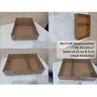 Kotak Makan Dus Nasi Cathering Kraft Coklat Tutup Mika Uk. 31 x 22 x 7 cm 1