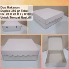 Kotak Makan Berbahan Duplex R10K Uk. 20 x 20 x 7 Putih Polos  1