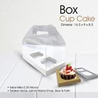 Kotak Mika Kemasan CupCake isi 2 Model Gabble Box Uk. 16.5 x 9 x 8.5 cm 1