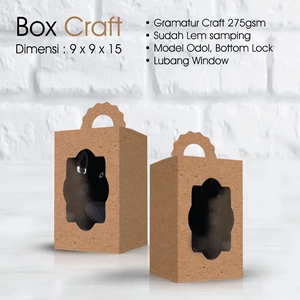 Souvenir Box 9 x 9 x 15 Craft (Min Order 5 Pcs)