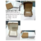 Kertas Bungkus / Paper Lunch Box Kraft Coklat Laminasi Size XS / 10 x 10 x 5 cm 1